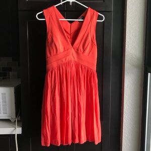 Topshop Orange Flirty Dress